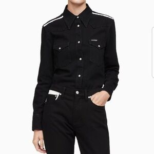 Calvin Kelvin Jeans Western Black Denim Button Up